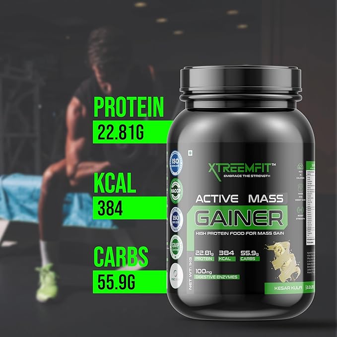 Mass Gainer Powder for Men and Women 1kg (Kesar Kulfi) Weight Gain